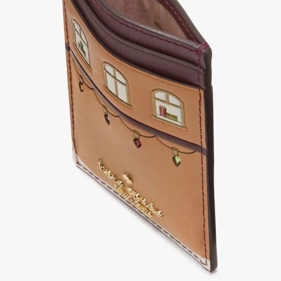 NWT Kate Spade Gingerbread Toy House Small Slim Cardholder Case Wallet - Picture 3 of 3
